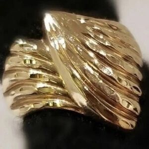 Estate Michael Anthony 10K Yellow Gold Wide Dome Band Ring Size 4.75 BEAUTY!